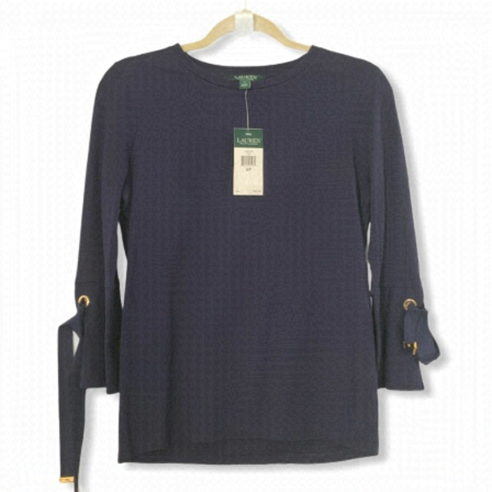 𝅺NWT Ralph Lauren Embellished Sleeve Top